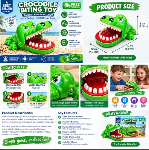 Crocodile dentist biting - crocodile,